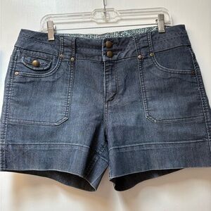 one 5 one Blue Jean Shorts with Cuffed Hems